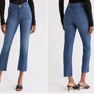 FRAME High Waist Crop Straight Leg Jeans